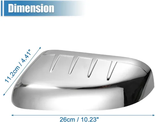Vista 3 de uxcell 1 par de cubiertas de espejo cromado para la mitad superior izquierda y derecha para Ford Explorer 2011-2015 1 par de cubierta de espejo