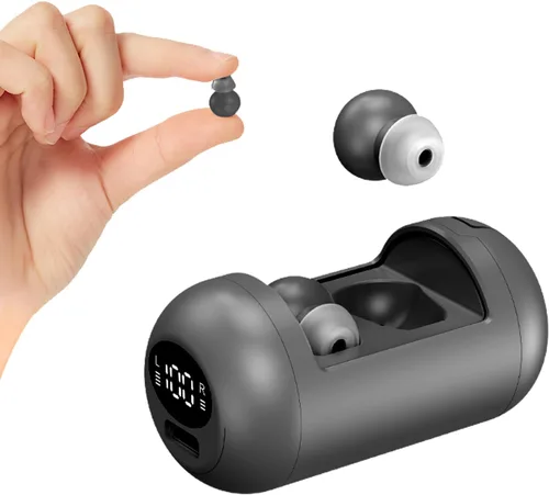 Vista 9 de Xmenha Auriculares planos para dormir para dormir de lado, cómodos, discretos, invisibles, mini, pequeños, pequeños, con cancelación de ruido