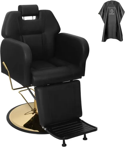 Vista 12 de Silla de peluquería hidráulica reclinable silla de peluquería sillas de peluquería silla de pelo 360 grados giratoria sillas de peluquería para Negro