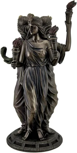 Vista 2 de Veronese Design - Estatua de triple diosa griega con acabado de bronce