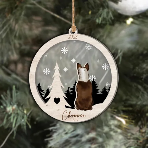 Vista 123 de Nazenti Adorno de Navidad conmemorativo personalizado, regalo personalizado de recuerdo de perro, condolencias por pérdida de mascotas, sabueso