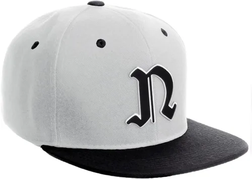 Vista 1534 de Daxton Gorra clásica con visera de billete plano con letras del alfabeto inglés antiguo de la A a la Z