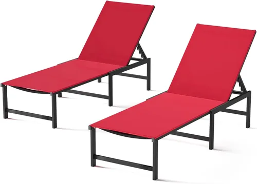 Vista 13 de Tumbona de aluminio para patio al aire libre, gris