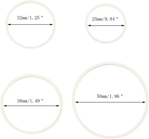 Vista 2 de ONLYKXY 350 bandas de goma natural blanca, bandas elásticas suaves de 0.98 pulgadas/1.49 pulgadas/1.49 pulgadas/1.79 pulgadas, bandas elásticas