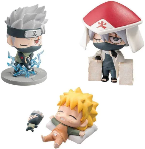 Vista 2 de Megahouse Petit Chara Land Naruto Shippuden: Conjunto especial de Kakashi Hatake