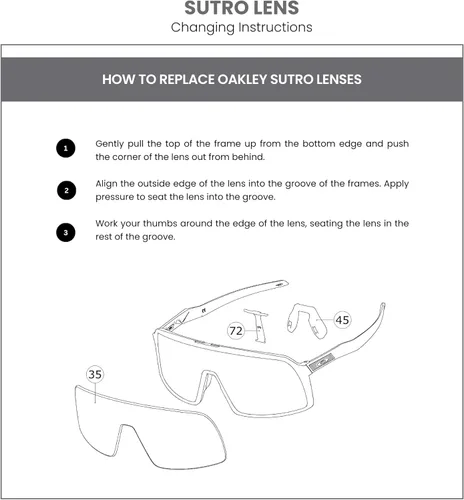 Vista 4 de Oakley Lentes de repuesto originales Sutro para hombres para mujeres+bolsa de paquete+kit de cuidado iWear de diseñador, Prizm Trail