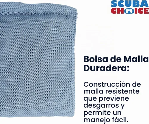 Vista 4 de Scuba Choice Pesas de malla suave para control de flotabilidad, duraderas, ajustables y cómodas para bolsillos de cinturón de peso para buceo