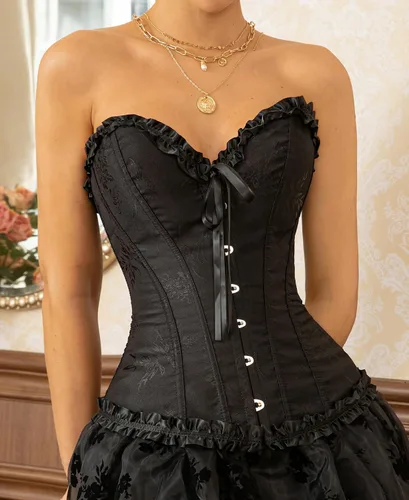 Vista 65 de SZIVYSHI Corsé para mujer, lencería moldeadora, body con cintura de encaje