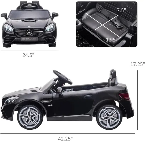 Vista 3 de Kids Ride-On Car, Licensed Mercedes SLC 300, 12V with Remote Control