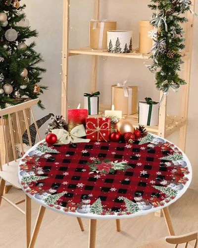Vista 13 de Mantel Ajustado de Hongos para Mesa Redonda, Cubierta de Mesa de Cocina Botánica Pastoral Floral con Borde Elástico Tela Impermeable, Cubiertas Negro