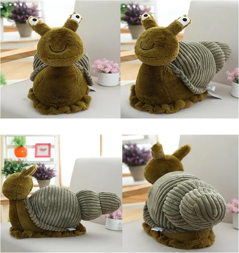 Vista 4 de MUPI Almohadas de caracol de animales de 11 pulgadas, regalo de peluche de caracol grande para niños, regalo para cumpleaños de niños, linda