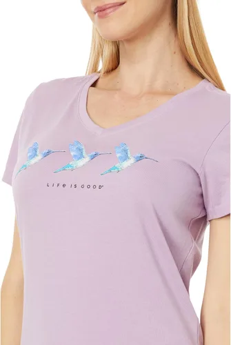 Vista 3 de Life is Good Three Hummingbirds Short Sleeve Crusher Vee