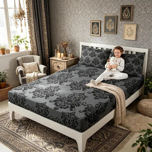 Vista 45 de Juego de ropa de cama con estampado de leopardo, tamaño individual, juego de cama de guepardo africano para decoración de dormitorio