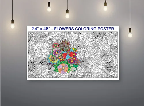 Vista 4 de SJPRINTER Póster gigante para colorear para niños y adultos, diversión creativa para aulas, centros de atención, escuelas, grupos y familias