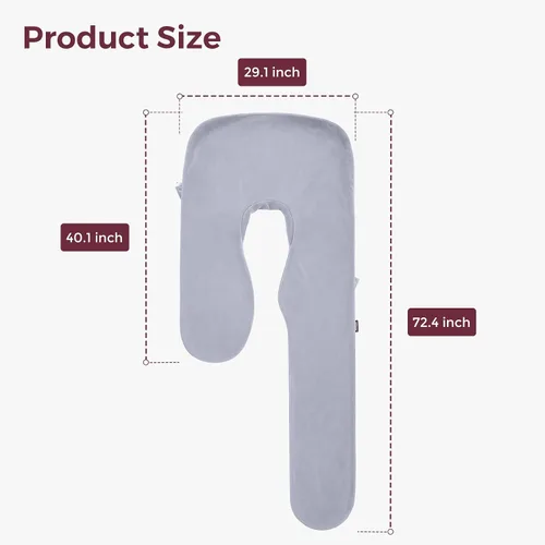 Vista 7 de Momcozy Funda de almohada de embarazo para Dreamlign U Pro, almohada de maternidad para dormir, almohada ajustable para piernas, soporte
