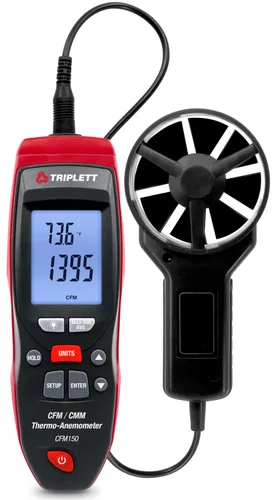 Vista 7 de Triplett CFM100 CFM/CMM Flujo de aire, velocidad y temperatura Termo-anemómetro