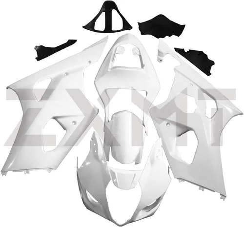 Vista 2 de Kit de carenado de motocicleta Vivid Black Carenados de moto para Suzuki GSXR1000 GSXR 1000 K3 2003 2004 con pernos Negro (Vivid Black)
