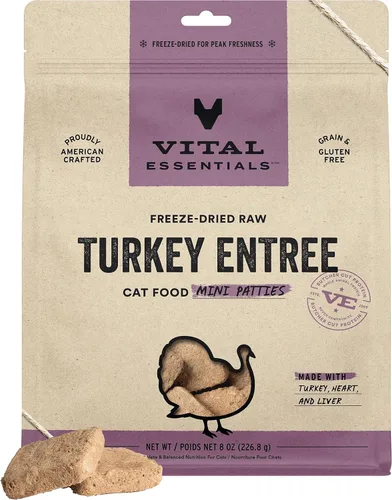 Vista 22 de Vital Essentials Alimento crudo liofilizado para gatos, mini empanadas de conejo, 8 onzas Soft, Complete Meal or Topper, Rehydrate, Made with 99%