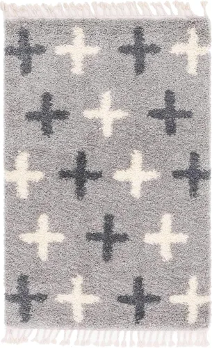 Vista 8 de Unique Loom Hygge Shag Collection - Alfombra rectangular moderna de inspiración marroquí, diseño geométrico, felpa y acogedora, 4 pies x 6 pies