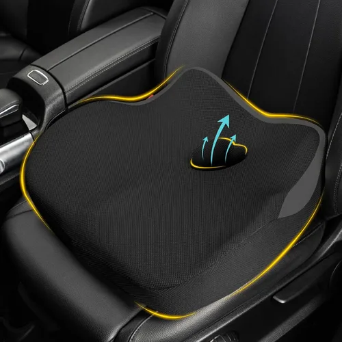 Vista 16 de Cojín de asiento de coche: cojín ergonómico de espuma viscoelástica para aliviar el dolor de ciática, almohada de asiento de conducción más grande