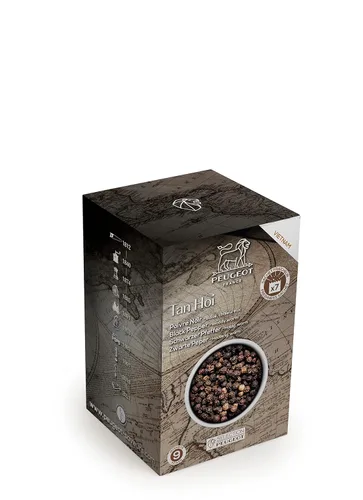 Vista 4 de Peugeot Pimienta negra Tan Hoi de Vietnam, 2.8 oz, 80 g, 4 sobres x 0.71 oz