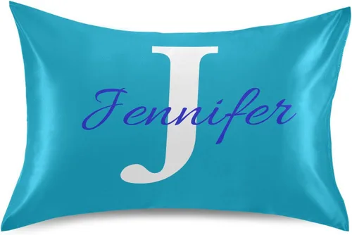 Vista 20 de Fundas de almohada negras personalizadas de seda con cierre de sobre, funda de almohada de satén tamaño estándar para personas que duermen