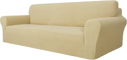 Vista 61 de MAXIJIN Funda elástica para silla con brazos, 1 pieza para sofá o silla de estar, funda antideslizante (31-46 pulgadas), protector de muebles que se