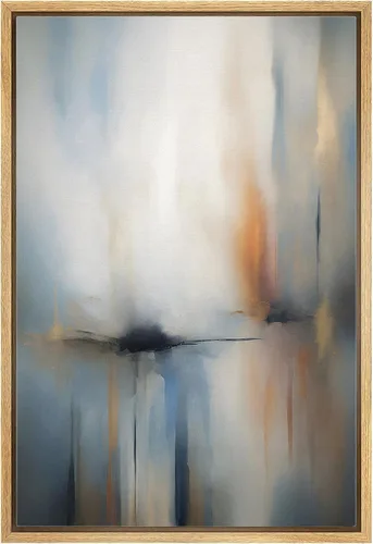 Vista 44 de MUDECOR Impresión en Lienzo Enmarcado Arte de Pared Pincelada Floral Abstracta en Tonos Neutros Cálidos Tonos Terrosos Ilustraciones Minimalismo