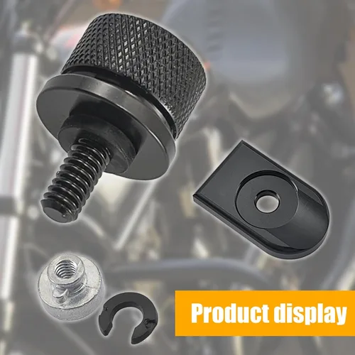 Vista 6 de Kit de tapa de tornillo de tornillo de asiento trasero CNC, desmontaje rápido, tornillos de fijación, almohadilla de tuerca, compatible con Halley