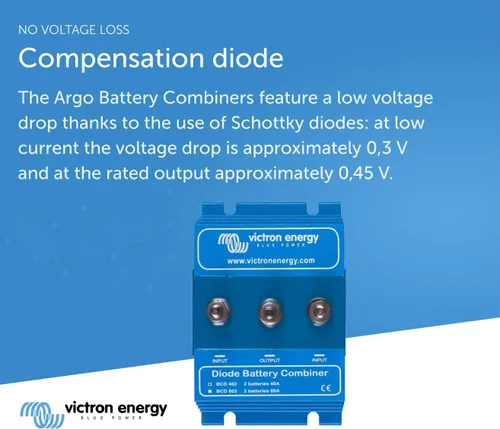 Vista 4 de Victron Energy BCD 402 40 amp Diodo Batería Combiner (2 Baterías)