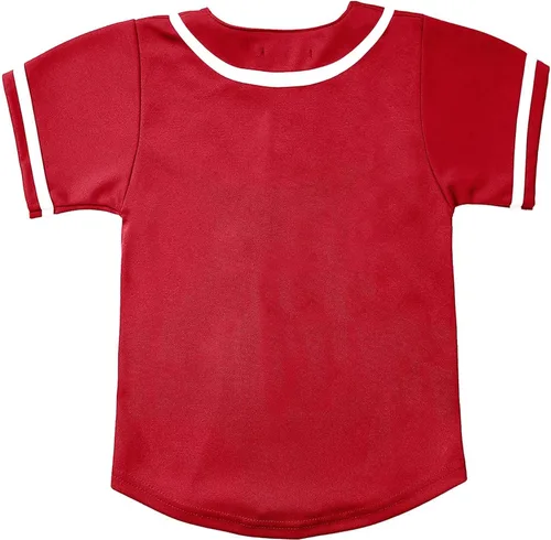 Vista 2 de babyhealthy Camiseta de béisbol para niños, con botones, estilo hip hop, personalizada, para niños y niñas
