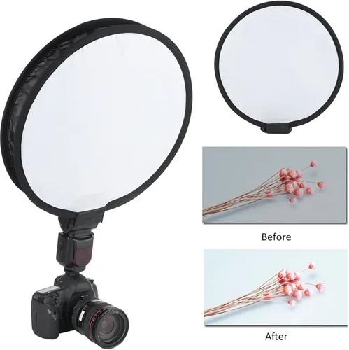 Vista 4 de Difusor Softbox, difusor de luz plegable de 15.7 pulgadas, difusor de flash de anillo multifunción, caja de luz para paraguas para accesorios