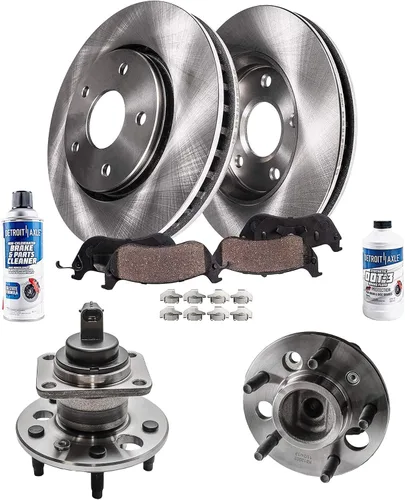 Vista 100 de Detroit Axle - Rotores de freno para Chrysler 200 2015 2016 2017, Rotores de freno de disco de reemplazo: 12.01" pulgadas delantero y 10.95