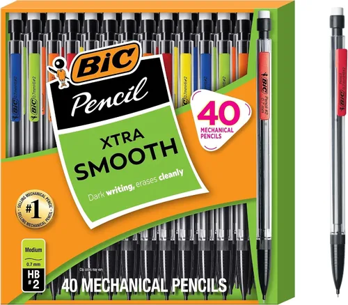 Vista 5 de BIC Xtra-Life - Portaminas, 0.7 mm, 40 unidades Diseño recargable y retráctil Cable resistente a la rotura para mayor durabilidad Ideal