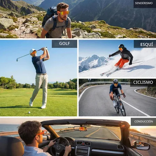 Vista 6 de Gafas inteligentes AI con cámara de 8 MP, IP54 AI voice assistant, hands-free video recording, open-ear audio, real-time translation, sports