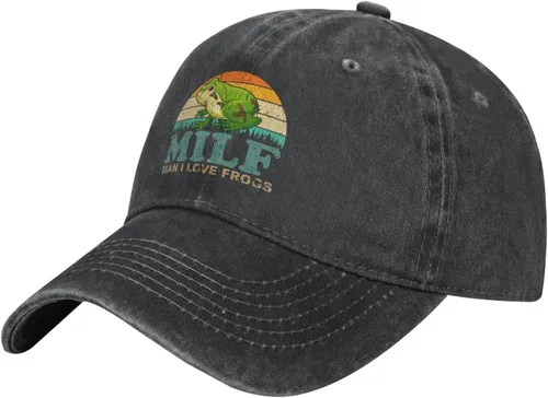 Vista 18 de Sombrero de ranas Hombre I Love Frogs Sombrero Hombres Gorra de béisbol Gorras ajustables