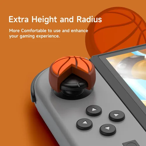 Vista 2 de 4 empuñaduras para el pulgar de Nintendo Switch Joy-Con Joystick, lindos accesorios de silicona suave compatibles con Nintendo Switch OLED Lite