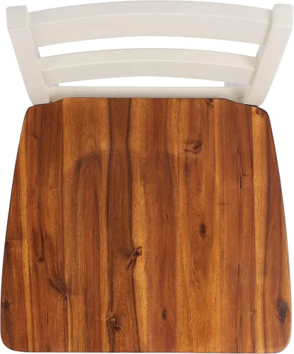 Vista 9 de SAFAVIEH Home Collection Yuri Taburete blanco y natural de 24 pulgadas (juego de 2)