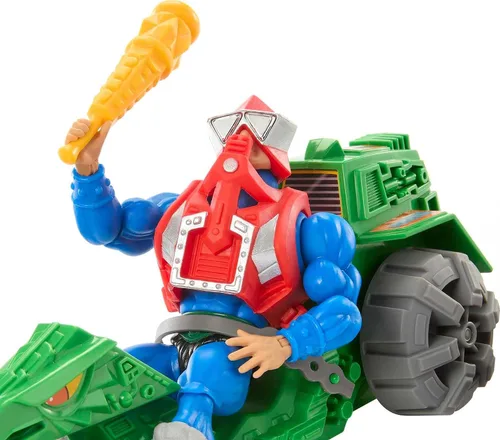 Vista 4 de Masters of the Universe Origins Figura de acción y vehículo, destripador de tierra y Mekaneck, juguete MOTU inspirado en los años 80 con accesorios
