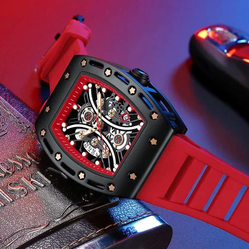 Vista 2 de MF MINI FOCUS Watch Wristwatch Fashion Hollow Big Dial Luminous Waterproof Sport Analog Quartz Business Mens Watches Silicon Strap Dress Watch