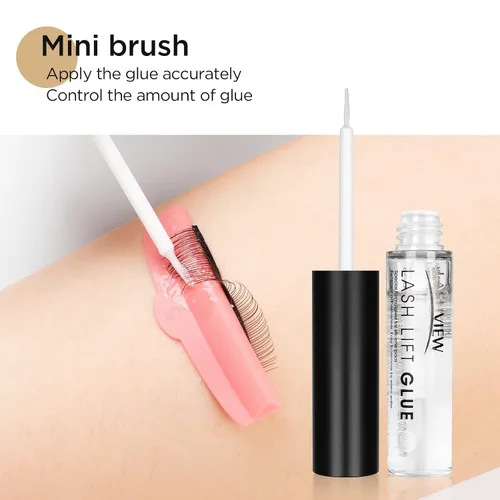 Vista 3 de LASHVIEW Pegamento para levantar pestañas, 2 unidades, adhesivo permanente para pestañas, sin irritación e inodoro, 0.2 fl oz*2