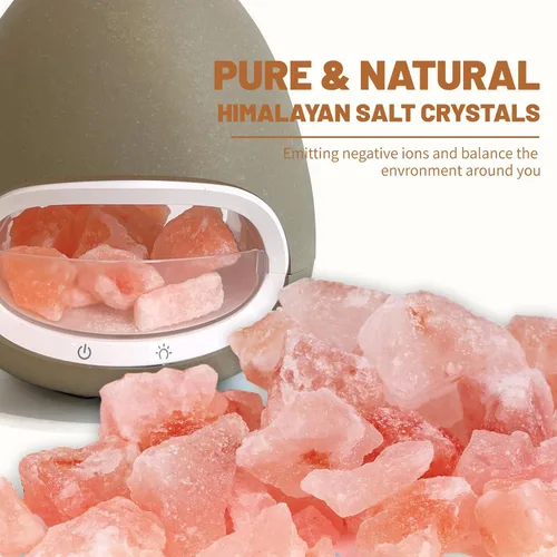 Vista 2 de LIFFY Difusor de aceite esencial de aromaterapia, lámpara original de terapia de sal del Himalaya, humidificador ultrasónico de niebla fría de gran