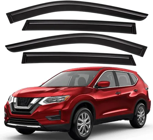 Vista 7 de Lightronic Visera de ventana de ventilación automática con clip extra duradera, se adapta a Nissan Rogue 2014-2020 (excluye Rogue Sport), protección