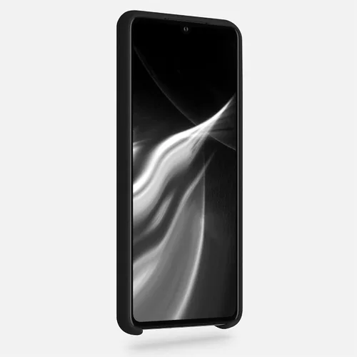 Vista 2 de kwmobile Funda compatible con Huawei P30 - Funda de silicona TPU con acabado suave - Negro