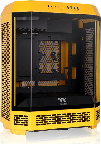 Vista 29 de Thermaltake Carcasa ATX Tower 600 negra de media torre; 3 paneles de vidrio templado; soporte de placa base de conector oculto; ranuras PCI-e