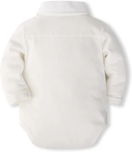 Vista 4 de SALNIER Conjunto de ropa de traje de bebé niño esmoquin trajes de caballero trajes de corbatín camisa tirantes pantalones boina sombrero 0-24M