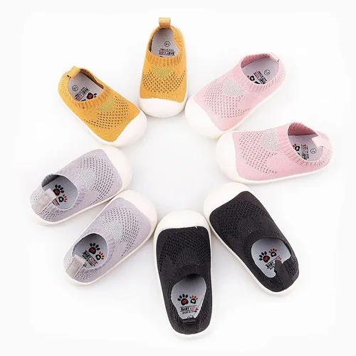 Vista 6 de Zapatos para bebés de 1 a 4 años, zapatos para niños pequeños, zapatos para niños y niñas, suela suave, tela de algodón antideslizante, malla