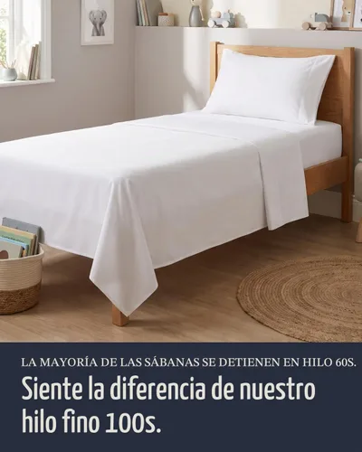 Vista 7 de Beckham Hotel Collection - Juego de sábanas de 100% algodón, tamaño individual, 3 piezas, color blanco