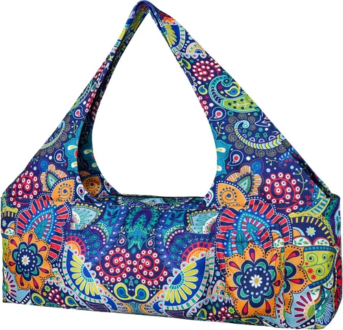 Vista 7 de Bolsa para esterilla de yoga – Bolsa de yoga grande con correa para esterilla de yoga, cremallera y bolsillos, bolsas de yoga y transportadores que