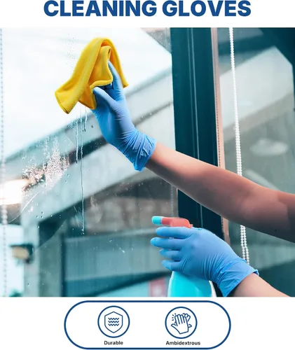 Vista 4 de Schneider Vinyl Synthetic Exam Gloves, 4 Mil, Latex Free Disposable Gloves for Medical, Cooking, Cleaning, and Food Prep